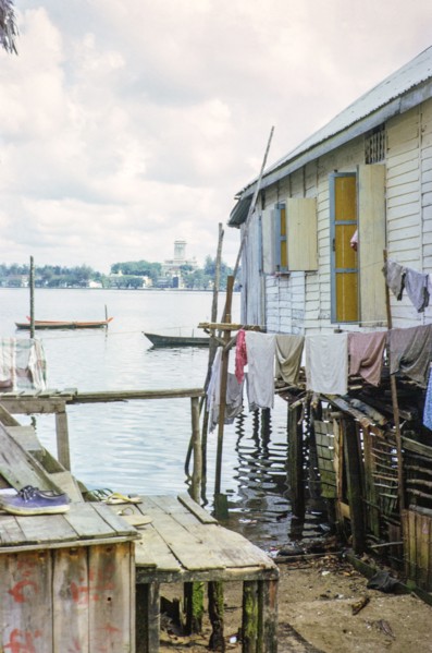 Village Kampong Lorong Fatimah near the Causeway between Singapore and Johor Bahru, Malaysia,