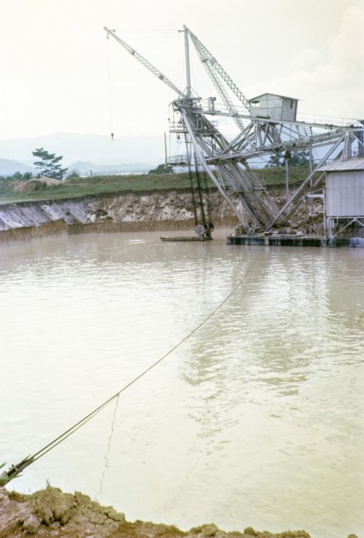 Tanjung Tualang Dredge No.5 (TT5) tin mining dredger built in England in 1938 by F.W.Payne & Son,