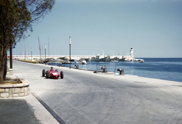 Formula One motor racing Monaco Grand Prix race 1961, Richie Ginther in Ferrari 156 F1 sharknose