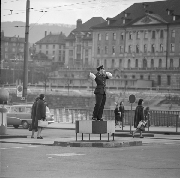 Policeman with new uniform, Zurich 1962