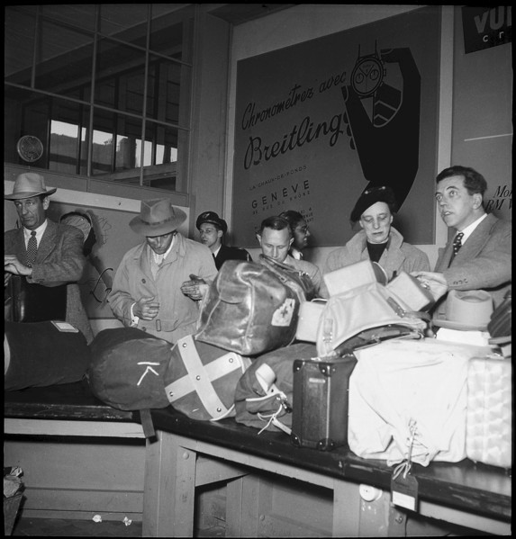 Departure of the second part of the Swiss Himalaya expedition, Geneva 1952