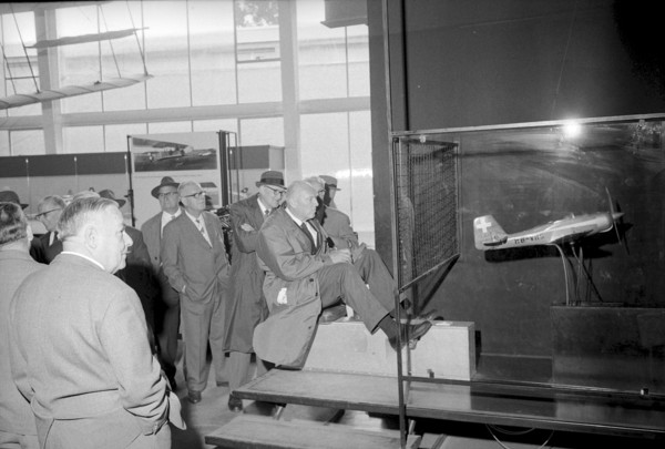 Former airforce members visit the Swiss Traffic Museum, Lucerne 1965