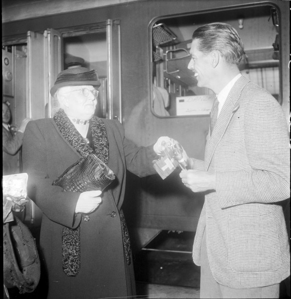 Himalayas expedition 1949, departure in Zurich, train to Geneva