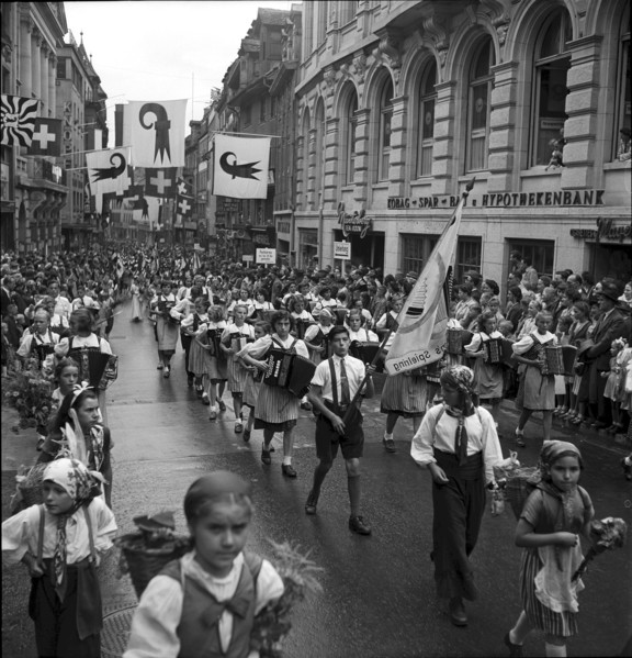 Commemoration 505 years Battle of St. Jakob an der Birs, Basle 1949