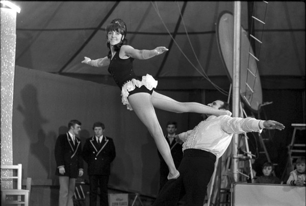Circus Stey 1969: acrobats performing in circus