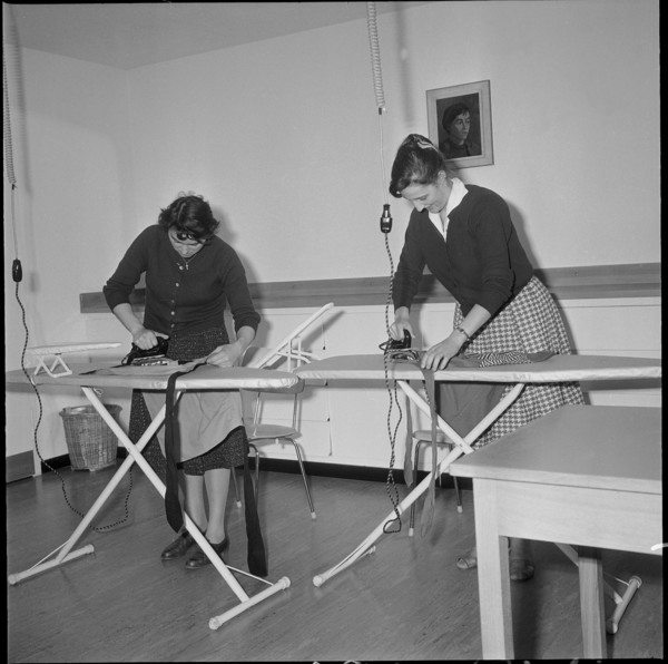 PTT Zurich-Wiedikon, woman ironing, 1960