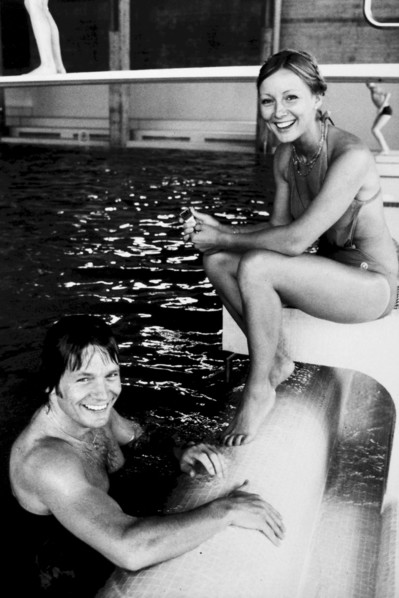 Marc Surer with his girlfriend Jacqueline Piota, 1982