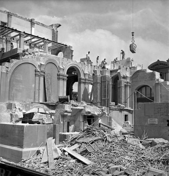 Historical building under renovation, 1939