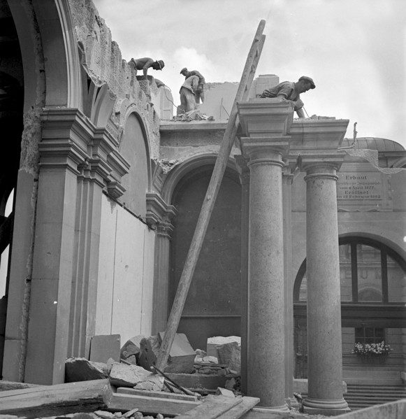 Historical building under renovation, 1939