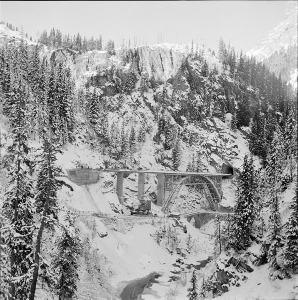 Avers - Val di Lei connection road under construction 1957