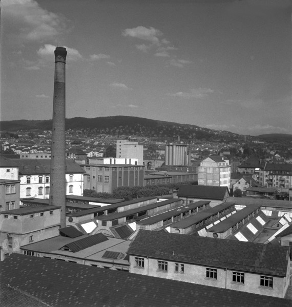 Factory building in Zurich 1948: Farberei Schutz