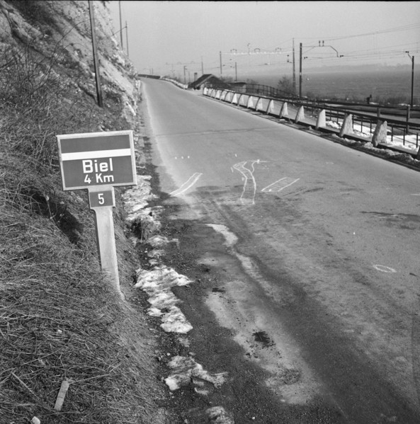 Car accident in Alfermee, accident site 1953