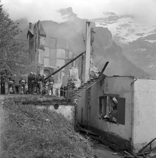 Burning down of the Grand Hotel Diablerets, Les Diablerets 1956