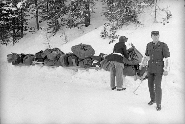 Hotel Roi Soleil on fire, St. Moritz 1971