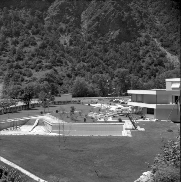 New swimming pool in Visp 1961