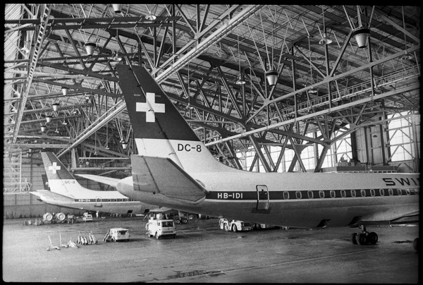 Zurich Kloten airport during Swissair pilot's strike 1972