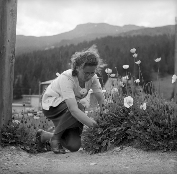 Garden work at school for household in Casoja, 1940
