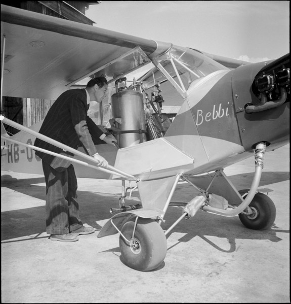 Preparations for Insecticide DDT (Gesarol) spraying to combat cockchafers in Valais, 1950