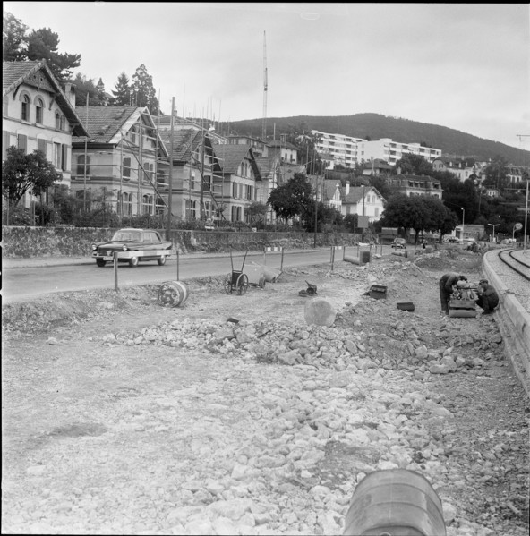 Neuchatel - Serrieres communication road widening 1961