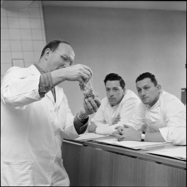 Course for making bread at technical college for baker, Lucerne 1958