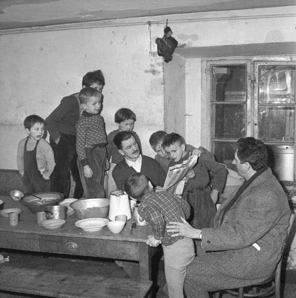 Family at the table, Balsthal 1962