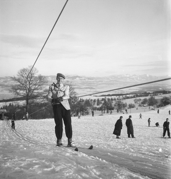 Ski lift Forch Zurich, designing engineer Kunzler, 1951