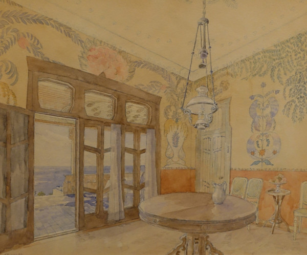 Novy Kuchuk-Koy, Yalta 1913 Pyotr Utkin (1877-1934) Watercolour