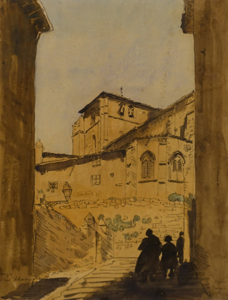 Street in Burgos, Spain 1914 Anna Ostroumova-Lebedeva (1871-1955) Watercolour