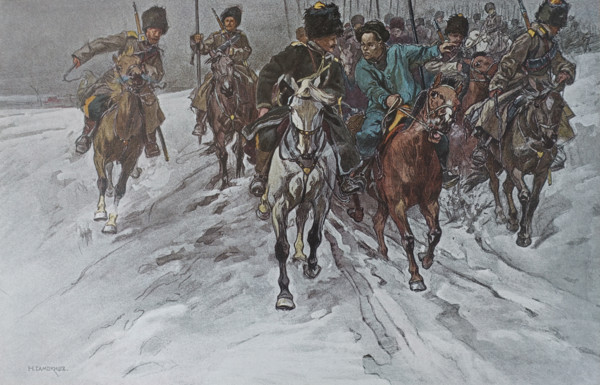General Mishchenko's raid to Yingkou A detachment of Transbaikal Cossacks with an interpreter Samokish Nikolai Semenovich (1860-1944)
