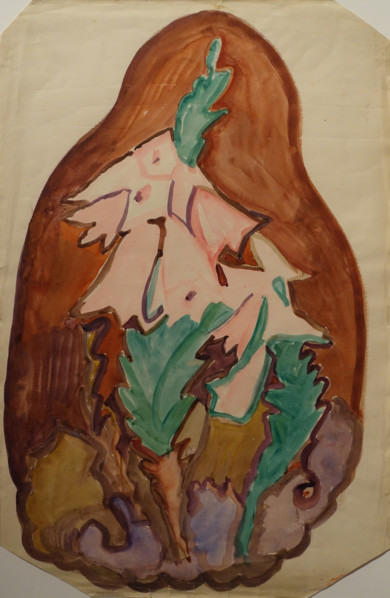 Composition with flowers 1911-1912 Elena Genrikhovna Guro (1877-1913)