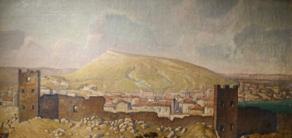 View of Theodosia with the Ruins of the Genoese Fortress, from the Quarantine 1912 Polenov Vasily Dmitrievich (1844-1927)