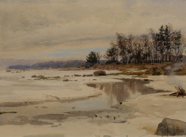 Winter The 1880s - early 1890s Albert Nikolaevich Benois (1852-1936) Watercolour