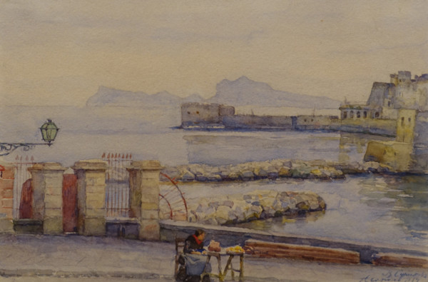 Naples Quay 1884 Vasily Surikov (1848-1916) Watercolour on paper