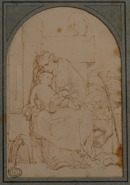 Madonna and Child (Rest on the way to Egypt) Circa 1844 Paul Delaroche (1797-1856)