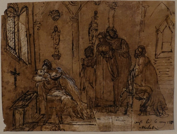Scene in a Gothic Chapel Jean-Baptiste Mallet (1759-1835) Late 1800s