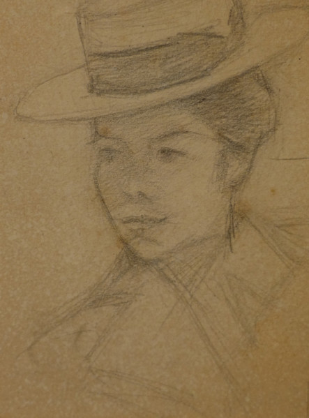 Portrait of Elena Guro (1877-1913) 1903-1905 Mikhail Vasilyevich Matyushin (1861-1934)