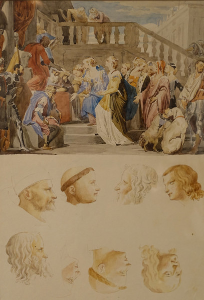Esther before Ahasuerus Aleksandr Ivanov (1806-1858) Eight Heads for the Upcoming 1830-1831