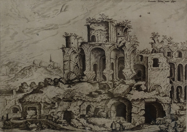 Depiction of the ruins of the Palatine Hill