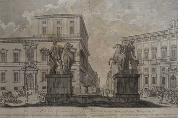 View of the Holy Apostolic Papal Palace and its square on the Quirinal