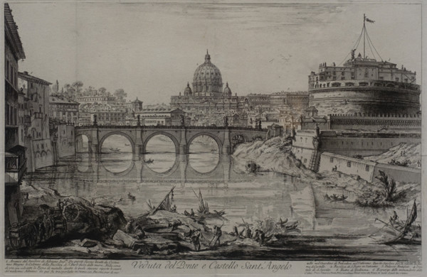 View of the bridge and Castel Sant'Angelo