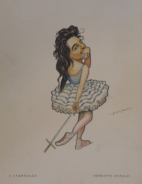 Portrait of italian ballerina Grimaldi Henrietta