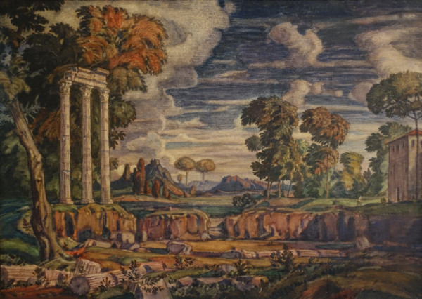 Italian Landscape with Ancient Ruins