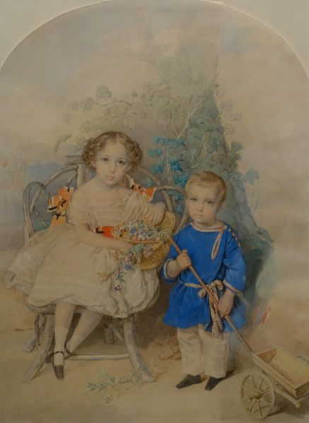Portrait of Grand Duchess Olga Nikolaevna (1822-1892) and Grand Duke Konstantin Nikolaevich (1827-1892)