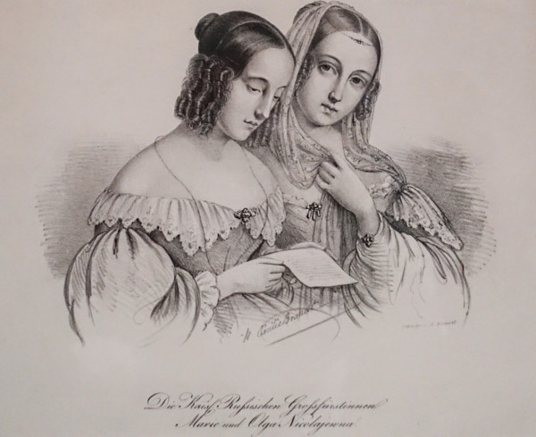 Portrait of the Grand Duchesses Maria Nikolaevna (1819-1876) and Olga Nikolaevna (1822-1892)