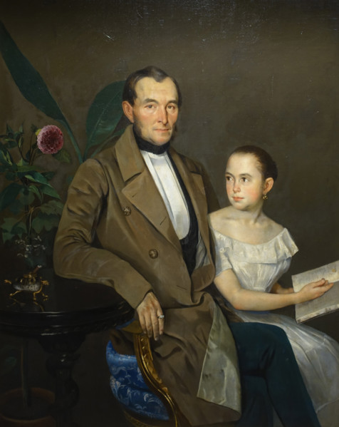 Portrait of a father and daughter
