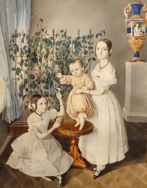 Portrait of three girls from the grand ducal family