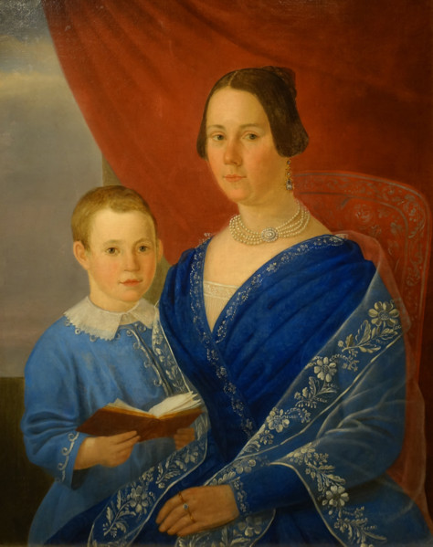 Portrait of mother with son