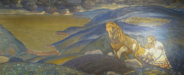 The hero of ancient Russian epics Mikula Selyaninovich