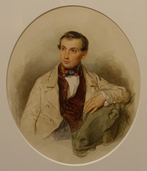 Portrait of the sculptor Pyotr Karlovich Klodt von Jurgensburg (1805-1867)