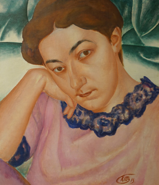 Portrait of the artist's wife Maria  Petrova-Vodkina
